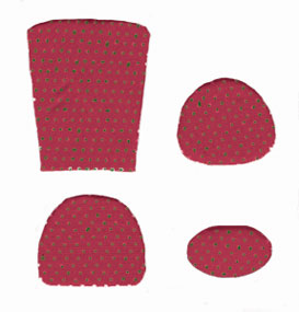 Dollhouse Miniature Cushion Kit, Red Mini Dot